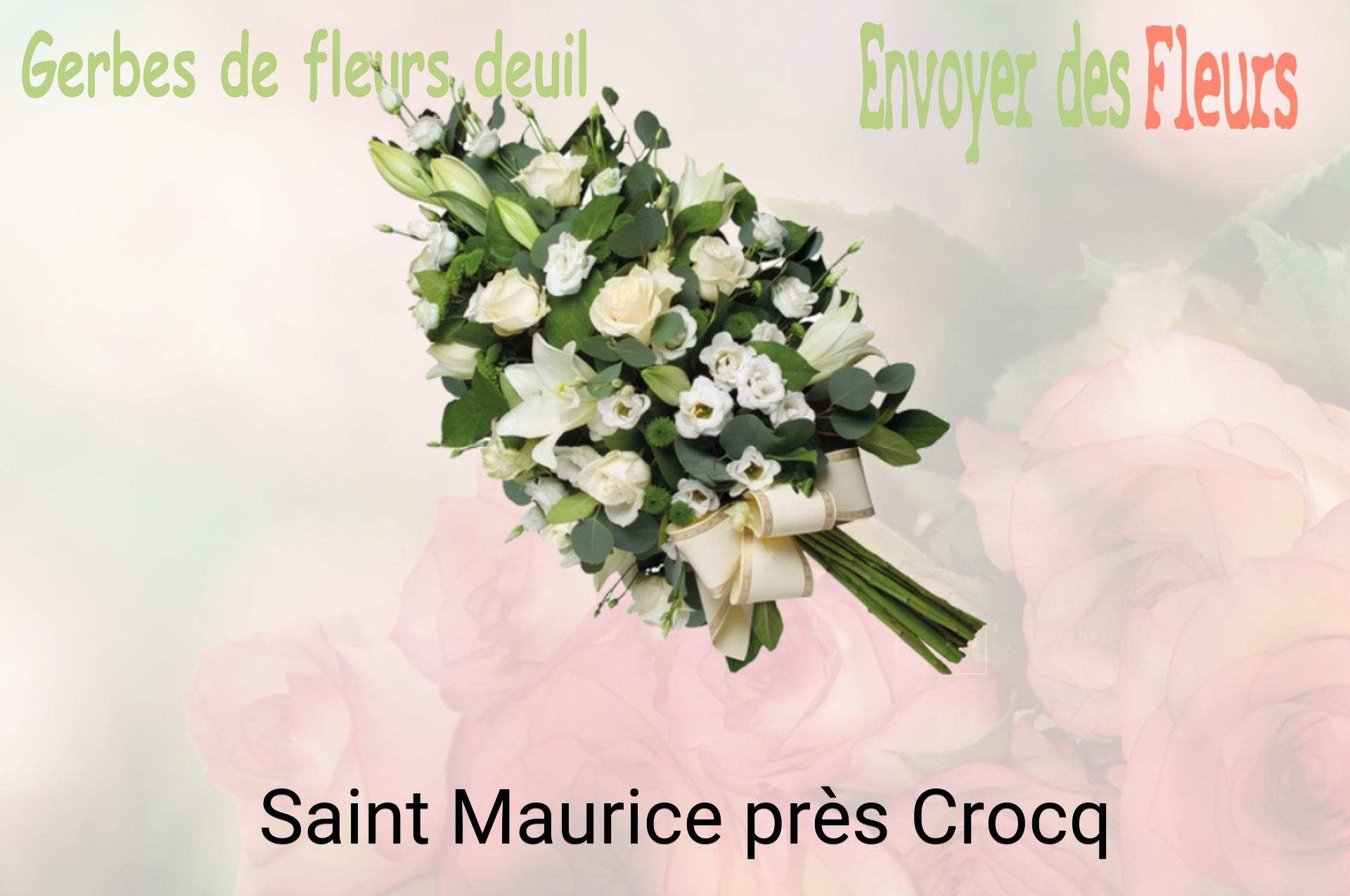 Gerbe de fleurs de deuil livrée à Saint-Maurice-près-Crocq